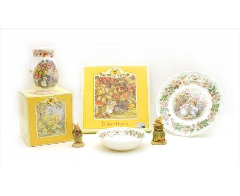 A large collection of Royal Doulton Brambly Hedge wares , to include teapot, plates, bowls, figures, etc, together with an Ay