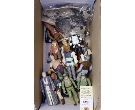 17x Star Wars figures. Including; Rancor Keeper (with axe), Chewbacca, C3PO, 2x Luke, B-Wing Pilot, Obi Wan Kenobi, Rebel Sol