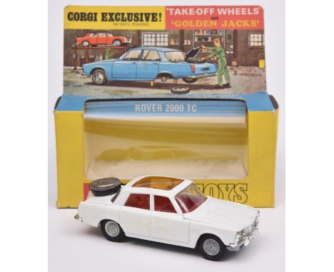 Corgi Toys Rover 2000TC 'Golden Jacks' (275). In the harder to find white with red interior, a production test example with a