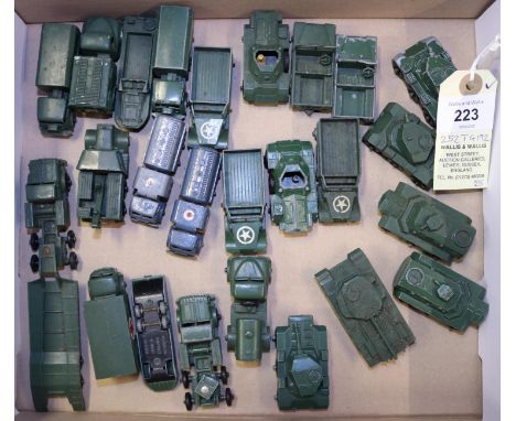 25x Matchbox Series military vehicles. Including; 3x M3 Personnel Carriers. 2x RAF 10 ton Pressure Refueller. 2x DUKW. 2x Fer