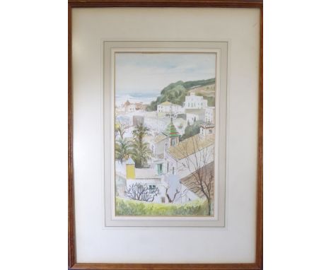 JOHN (Thomas Young) GILROY (British 1898-1985) - a watercolour and pencil study, 'Caldetas'; signed in pencil lower left, ori