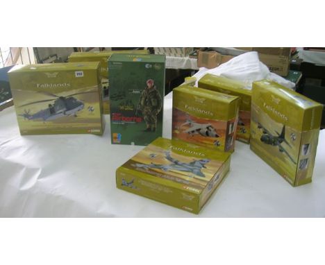 Die cast models to include six boxed aviation models by Corgi in the Aviation archive Falklands 20th century anniversary seri