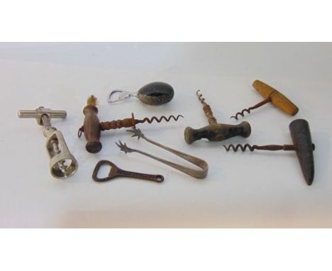 Seven various vintage corkscrews, of  various types