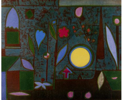 Artist: Paul Klee (Swiss/German, 1879 - 1940). Title: "Full Moon in the Garden ["Pleine Lune au Jardin"]". Medium: Original c