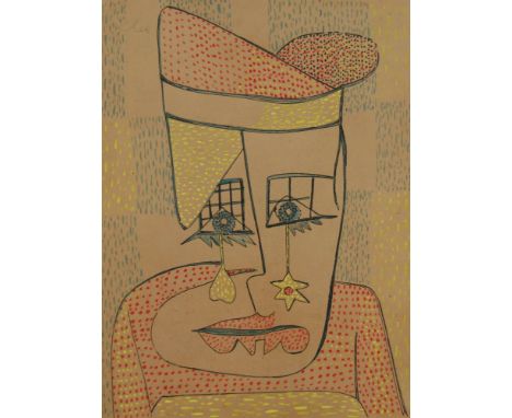 Artist: Paul Klee [imputée] (Swiss/German, 1879-1940). Title: "Das weinen". Medium: Watercolor and ink on paper. Date: Compos