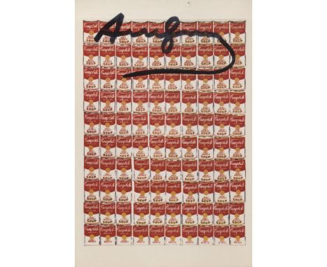 Artist: Andy Warhol (American, 1928 - 1987). Title: "100 Cans [museum promotional card]". Medium: Color offset lithograph. Da