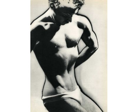 Artist: Man Ray (American, 1890 - 1976). Title: "Male Posing [solizaration] [descriptive title]". Medium: Original vintage ph