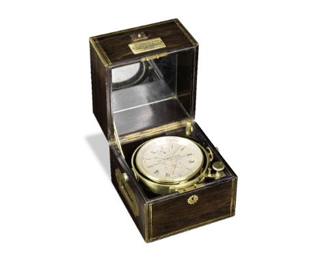 A good late 19th Century brass-strung coromandel two-day marine chronometerThomas Russell &amp; Son, London &amp; Liverpool, 