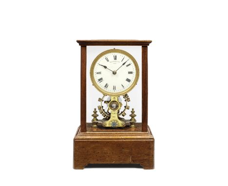 An early 20th century five-glass electromagnetic glazed mahogany table timepieceEureka Clock Co. Ltd. London No. 7077The flat