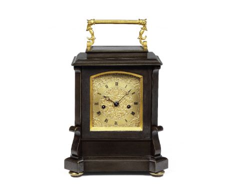 A mid 19th century bronzed Carriage clock with underslung English lever platform escapementWilliamson, Royal Exchange, London