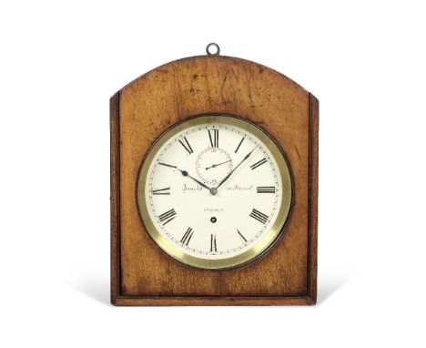 An interesting mid 19th century brass travel timepiece in original mahogany outer caseArnold, 84 Strand, London, No. 2300 The