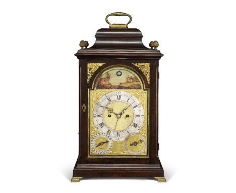 An important third quarter of the 18th century mahogany table clock with phases of the moon, time of high water, automatic re