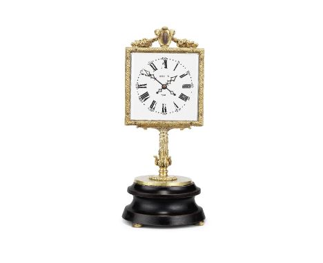 A French mystery timepiece with square dialRobert Houdin, Paris 'Fifth Series'The engraved and cast brass frame surmounted by