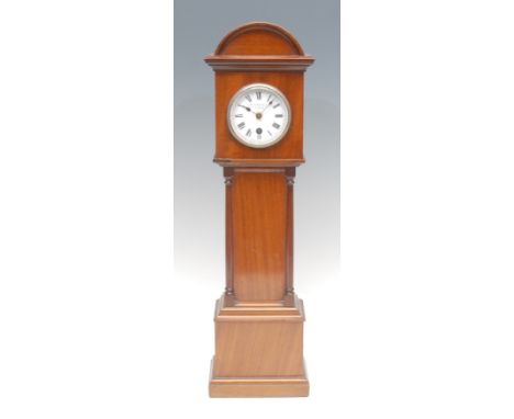 A 20th century mahogany novelty timepiece, as a longcase clock, W. Thornhill &amp; Co, 144 &amp; 145 New Bond St London, 6cm 