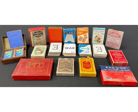 Games - Playing cards Kardonia Series n7 snap cards, Lexicon, Pepys Spell, Jaques of London Counties of England, Patients, Pi