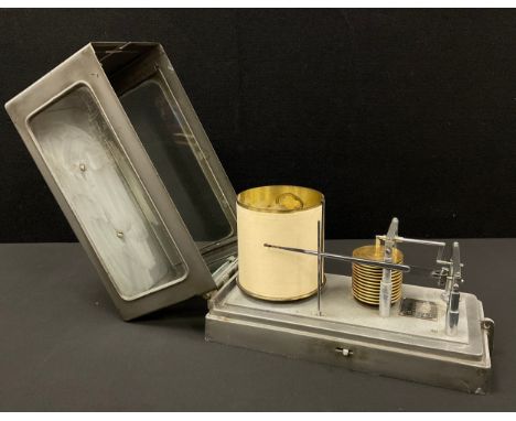 An American Julien P Friez &amp; Sons, Baltimore Barograph, grey case, no 1066, cat 620, serial no 785-43, with register slip