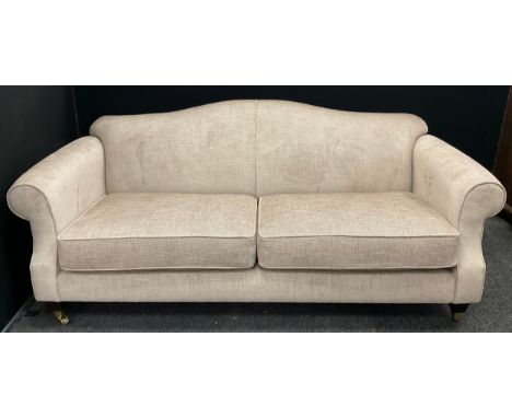 A Duresta style three seat sofa, by The Sofa Workshop,  87cm high x 211cm wide x 104cm deep.