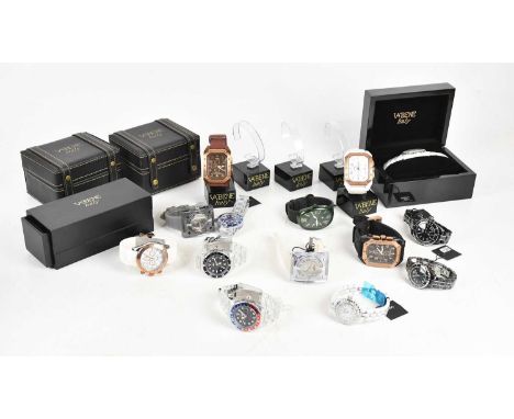 Standard VAT VABENE; a group of fashion watches, some boxed.*PLEASE NOTE THAT VAT IS APPLICABLE ON THE HAMMER PRICE FOR THIS 