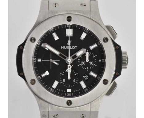 Standard VAT HUBLOT; a gentleman's titanium 'Big Bang' wristwatch, with three subsidiary dials and date aperture to the main 