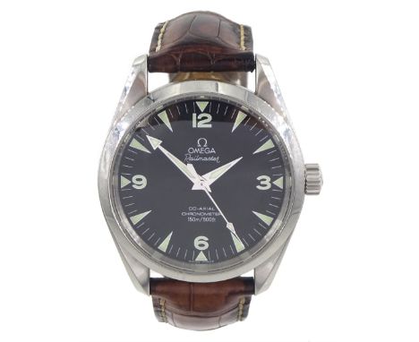 Omega Seamaster Aqua Terra Railmaster gentleman's stainless steel automatic Co-Axial chronometer wristwatch, Ref. 2803.52.37,