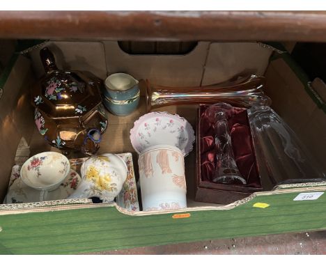 Assorted items including Wedgwood, Royal Albert, Orrefors etc 