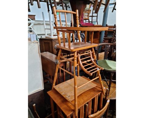 A vintage child's metamorphic high chair. 