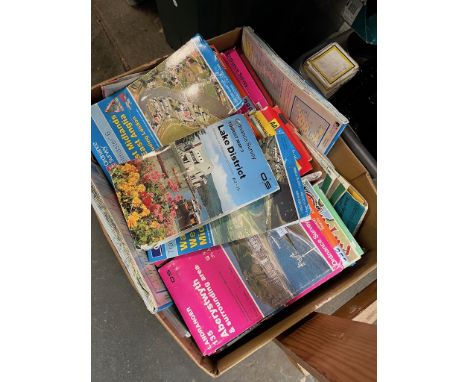 A box of Ordnance Survey Maps 