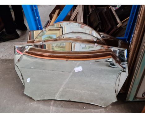 A collection of 7 vintage mirrors. 