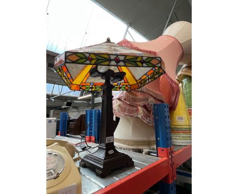 A Tiffany style Hummel lamp 
