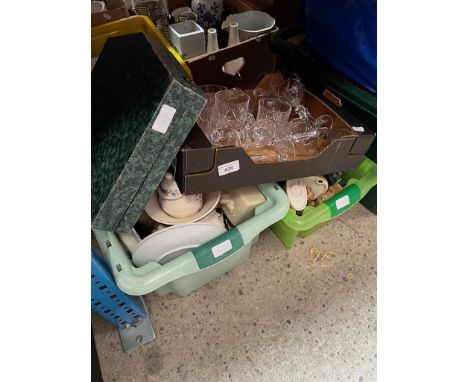 3 boxes of various ceramics and glass to include Hummel &amp; Masons etc. 