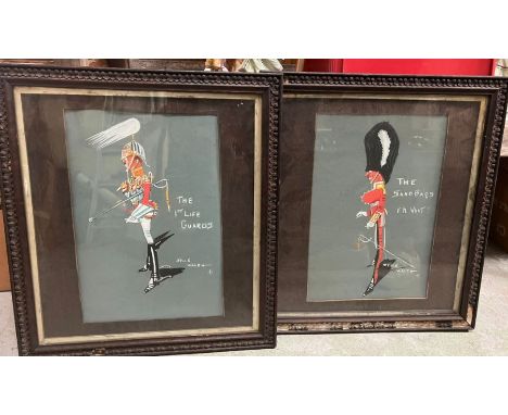 Two Caricatures of military soldiers by illustrate Stick Walsh 19