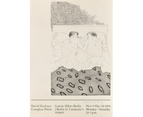 Hockney, David (geb. 1937 in Bradford/UK) Complete Prints. Ausstellungsplakat (1968)  Two Boys Aged 23 or 24, from C.P. Cavaf