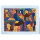 Nemeth, Miklos (1934-2012) Zuschreibung, Aquarell, figurale abstrakte Komposition