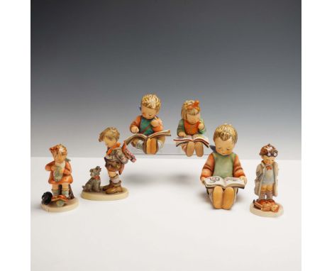 This charming 6pc set of Hummel Goebel porcelain figurines features delightful depictions of children engaged in heartwarming