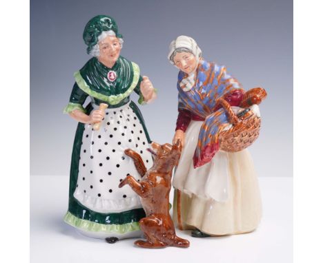 Delight in this heartwarming duo from Royal Doulton featuring Old Mother Hubbard HN2314 and Grandma HN2052. Both hand painted