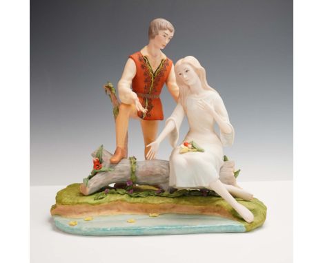 This exquisite limited edition porcelain sculpture titled The Proposal is a masterwork by Hungarian-American artist Laszlo Is
