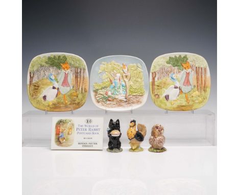 Features a postcard book titled "The World of Peter Rabbit" published by Warner Bros., containing 30 cards with illustrations