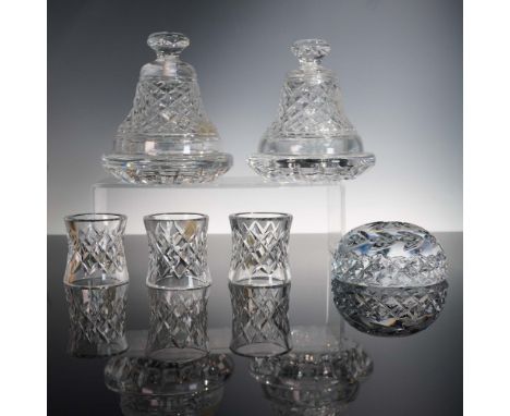 This elegant 6-piece collection features premium Irish crystal craftsmanship from two renowned makers. Included are two 5"H b