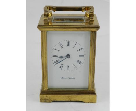 A 20th century Mappin & Webb carriage clock. H.11.5cm