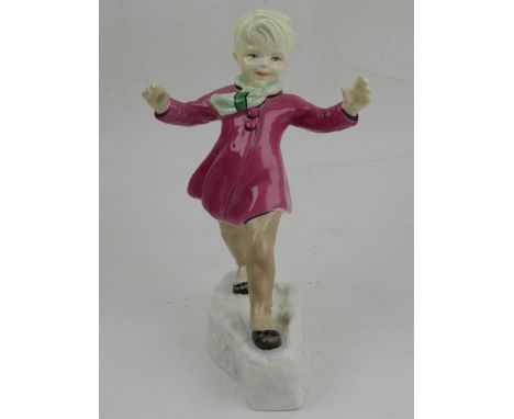 A Royal Worcester 'January' study of a boy. H.15cm