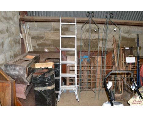 An aluminium step ladder