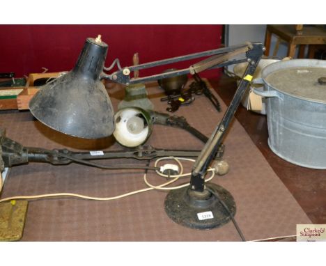 An Angle Poise style lamp