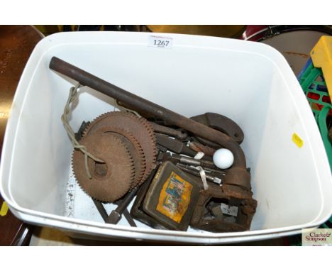 A box containing various tools 