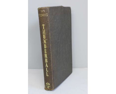 Ian Fleming, Thunderball first edition, 1961, lacking dust cover 