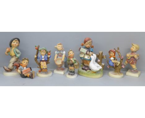 A collection of eight West German Goebel figures, three a/f 