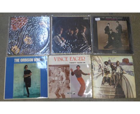 Twelve 1960s LP records, The Spencer Davis Group, The Rolling Stones, The Beatles, The Byrds, Billy Fury, etc. 