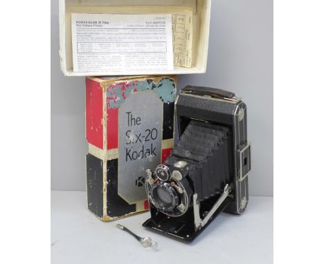 A Kodak Six-20 camera, boxed 