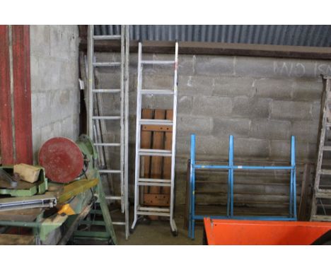 A folding step ladder