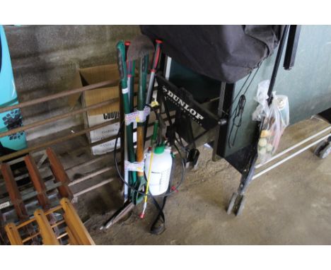 A quantity of gardening tools to include shears, spray bottle etc