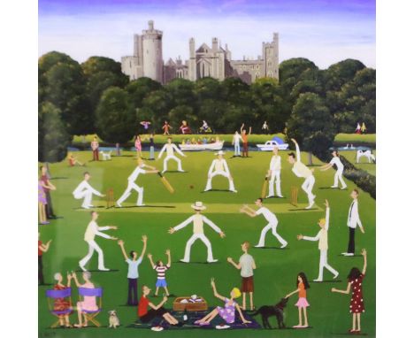 Louise Braithwaite (contemporary): artist signed limited edition lithograph, Cricket 167/195, 38 x 38 cm. Not available for i